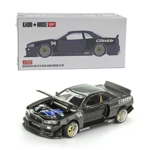 Kaido House 1/64 KH222 Nissan Skyline GT-R (R34) Kaido Works V2 - NOVO/LACRADO